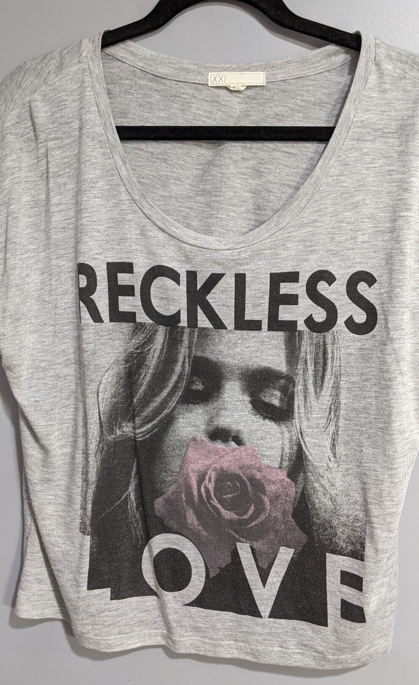 Forever 21 reckless love graphic flowy top
